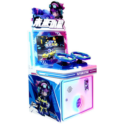 Indoor Coin-operated Arcade Game Machine For 2-player Racing Simulation Featuring Car Racing Gameplay