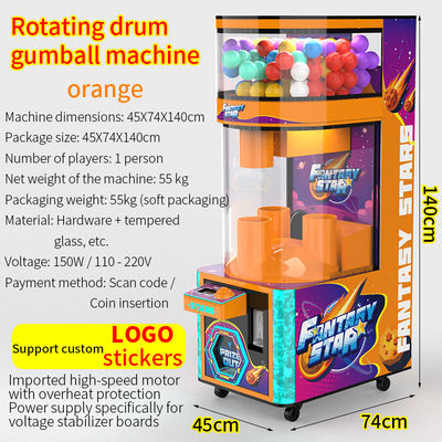 Orange Lucky Dino Coin-operated Automatic Toy Dispensing Arcade Game Machine (100mm)