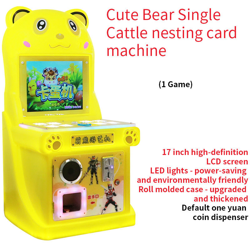 2025 New Cartoon Animal Coin-operated Cattle Card Game Machine 17-Inch