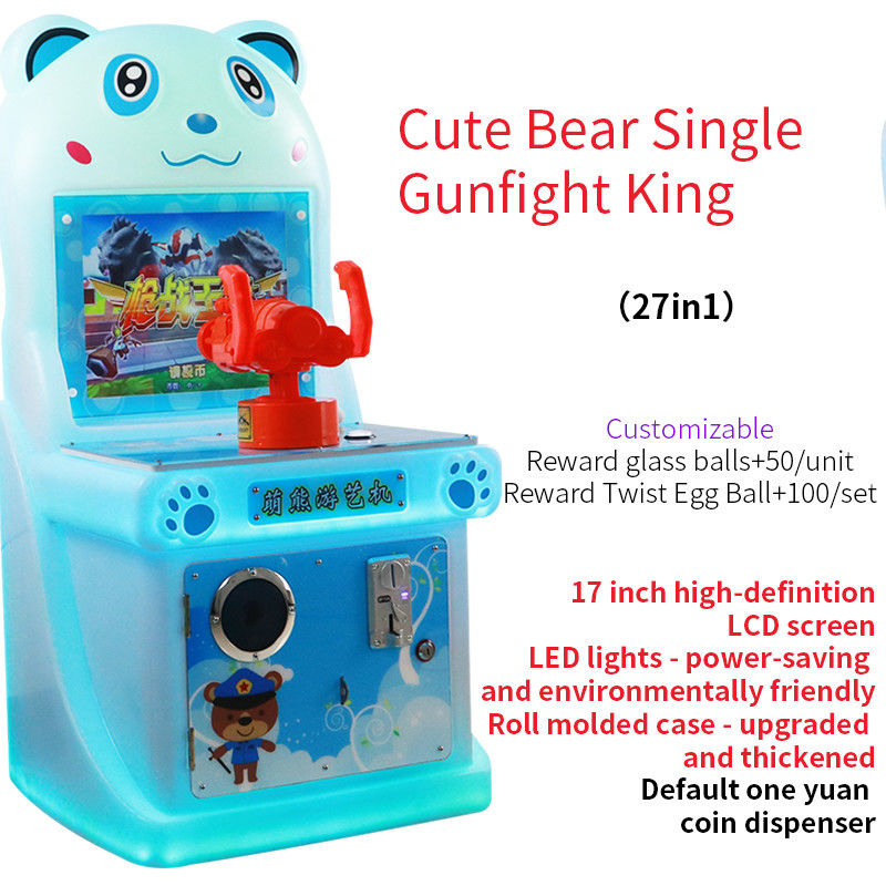 Arcade Cabinet Bear Coin Mall Robot Children Single Player Gunfight King Shooting Game