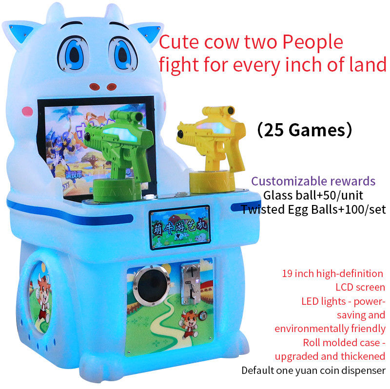 Cute Cow Coin-operated Arcade Game Machine for Two Players 19-Inch