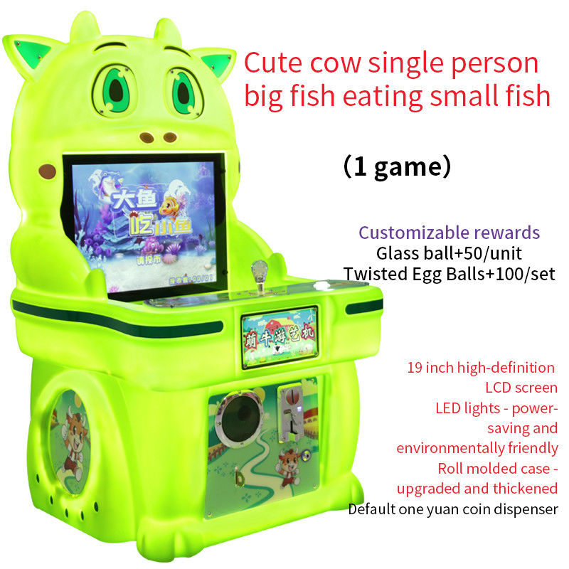 Cute Cow Single-Player Coin-Operated Big Fish Eating Small Fish Game Machine 19-Inch